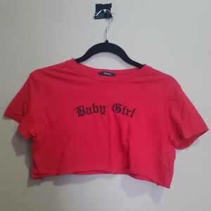 Forever 21 Trendy Red Crop Top Size Small